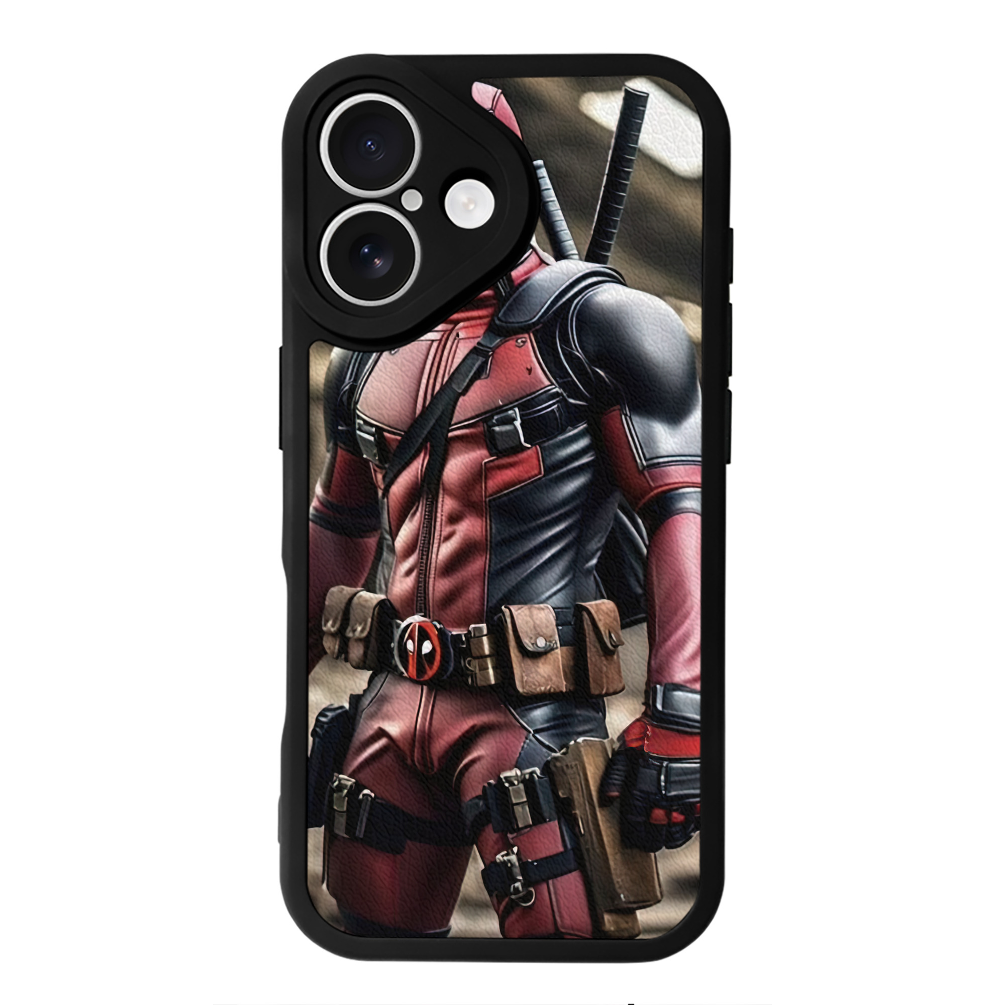 （画像用） Deadpool デッドプール 【iPhone 16シリーズ対応】シリコンスマホケース（レザー調） 材質：シリコン